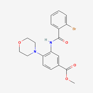 molecular formula C19H19BrN2O4 B4759936 methyl 3-[(2-bromobenzoyl)amino]-4-(4-morpholinyl)benzoate 