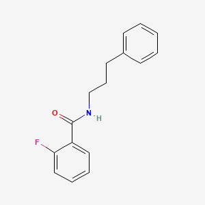 molecular formula C16H16FNO B4759962 2-fluoro-N-(3-phenylpropyl)benzamide 