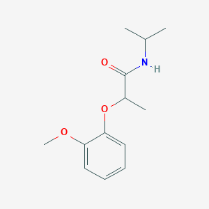 molecular formula C13H19NO3 B4759984 N-isopropyl-2-(2-methoxyphenoxy)propanamide 