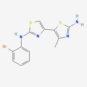 molecular formula C13H11BrN4S2 B4759989 N~2~-(2-bromophenyl)-4'-methyl-4,5'-bi-1,3-thiazole-2,2'-diamine 