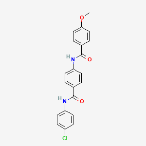 molecular formula C21H17ClN2O3 B4760025 N-(4-{[(4-chlorophenyl)amino]carbonyl}phenyl)-4-methoxybenzamide 