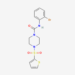 molecular formula C15H16BrN3O3S2 B4760030 N-(2-bromophenyl)-4-(2-thienylsulfonyl)-1-piperazinecarboxamide 