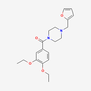 molecular formula C20H26N2O4 B4760050 1-(3,4-diethoxybenzoyl)-4-(2-furylmethyl)piperazine 