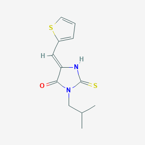 molecular formula C12H14N2OS2 B476007 3-Isobutyl-5-(2-thienylmethylene)-2-thioxo-4-imidazolidinone CAS No. 663203-91-6