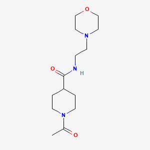 molecular formula C14H25N3O3 B4760072 1-acetyl-N-[2-(4-morpholinyl)ethyl]-4-piperidinecarboxamide 