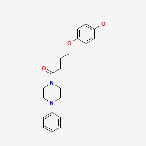 molecular formula C21H26N2O3 B4760073 1-[4-(4-methoxyphenoxy)butanoyl]-4-phenylpiperazine 