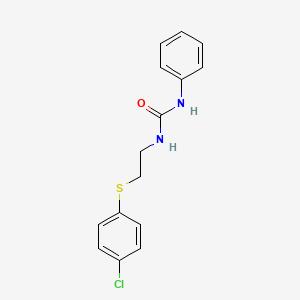 molecular formula C15H15ClN2OS B4760087 N-{2-[(4-chlorophenyl)thio]ethyl}-N'-phenylurea 