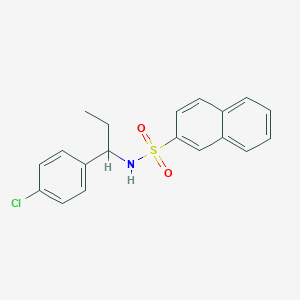 molecular formula C19H18ClNO2S B4760135 N-[1-(4-chlorophenyl)propyl]-2-naphthalenesulfonamide 