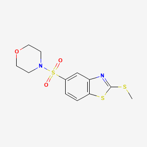 molecular formula C12H14N2O3S3 B4760156 2-(methylthio)-5-(4-morpholinylsulfonyl)-1,3-benzothiazole 