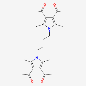 molecular formula C24H32N2O4 B4760179 1,1',1'',1'''-[1,4-butanediylbis(2,5-dimethyl-1H-pyrrole-1,3,4-triyl)]tetraethanone 