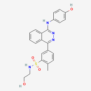 molecular formula C23H22N4O4S B4760180 N-(2-hydroxyethyl)-5-{4-[(4-hydroxyphenyl)amino]-1-phthalazinyl}-2-methylbenzenesulfonamide 
