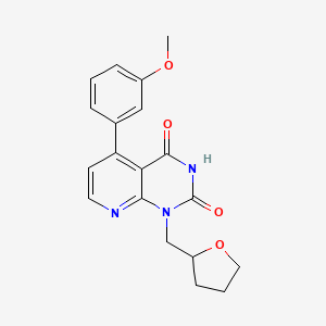 molecular formula C19H19N3O4 B4760198 5-(3-methoxyphenyl)-1-(tetrahydro-2-furanylmethyl)pyrido[2,3-d]pyrimidine-2,4(1H,3H)-dione 