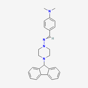 N-[4-(dimethylamino)benzylidene]-4-(9H-fluoren-9-yl)-1-piperazinamine