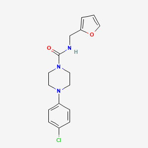 molecular formula C16H18ClN3O2 B4760264 4-(4-chlorophenyl)-N-(2-furylmethyl)-1-piperazinecarboxamide 