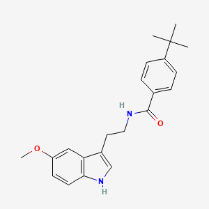 molecular formula C22H26N2O2 B4760314 4-tert-butyl-N-[2-(5-methoxy-1H-indol-3-yl)ethyl]benzamide 