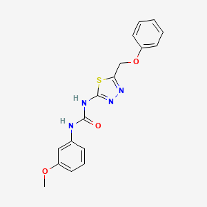 molecular formula C17H16N4O3S B4760376 N-(3-methoxyphenyl)-N'-[5-(phenoxymethyl)-1,3,4-thiadiazol-2-yl]urea 