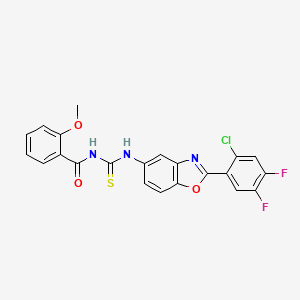 molecular formula C22H14ClF2N3O3S B4760380 N-({[2-(2-chloro-4,5-difluorophenyl)-1,3-benzoxazol-5-yl]amino}carbonothioyl)-2-methoxybenzamide 