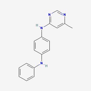 molecular formula C17H16N4 B4760385 N-(6-methylpyrimidin-4-yl)-N'-phenylbenzene-1,4-diamine 