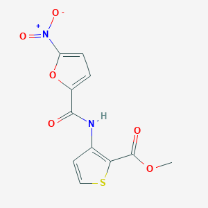 molecular formula C11H8N2O6S B4760409 methyl 3-[(5-nitro-2-furoyl)amino]-2-thiophenecarboxylate 