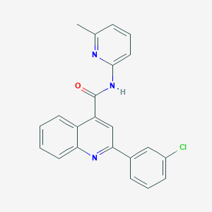molecular formula C22H16ClN3O B4760428 2-(3-chlorophenyl)-N-(6-methyl-2-pyridinyl)-4-quinolinecarboxamide 