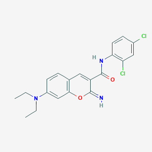 molecular formula C20H19Cl2N3O2 B4760450 N-(2,4-dichlorophenyl)-7-(diethylamino)-2-imino-2H-chromene-3-carboxamide 