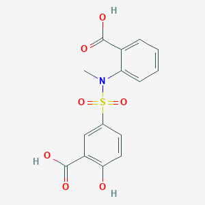 molecular formula C15H13NO7S B4760466 5-{[(2-carboxyphenyl)(methyl)amino]sulfonyl}-2-hydroxybenzoic acid 