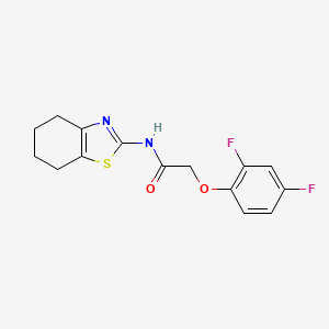 molecular formula C15H14F2N2O2S B4760476 2-(2,4-difluorophenoxy)-N-(4,5,6,7-tetrahydro-1,3-benzothiazol-2-yl)acetamide 
