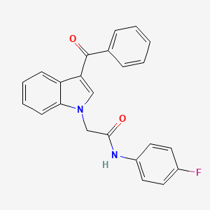 molecular formula C23H17FN2O2 B4760484 2-(3-benzoyl-1H-indol-1-yl)-N-(4-fluorophenyl)acetamide 