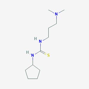 molecular formula C11H23N3S B4760488 N-cyclopentyl-N'-[3-(dimethylamino)propyl]thiourea 