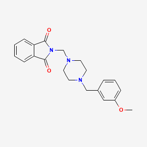 molecular formula C21H23N3O3 B4760519 2-{[4-(3-methoxybenzyl)-1-piperazinyl]methyl}-1H-isoindole-1,3(2H)-dione 