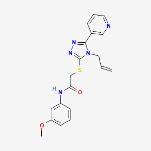 molecular formula C19H19N5O2S B4760550 2-{[4-allyl-5-(3-pyridinyl)-4H-1,2,4-triazol-3-yl]thio}-N-(3-methoxyphenyl)acetamide 
