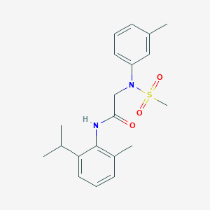molecular formula C20H26N2O3S B4760607 N~1~-(2-isopropyl-6-methylphenyl)-N~2~-(3-methylphenyl)-N~2~-(methylsulfonyl)glycinamide 