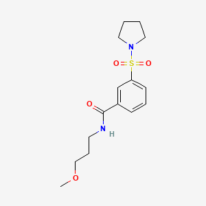 molecular formula C15H22N2O4S B4760615 N-(3-methoxypropyl)-3-(1-pyrrolidinylsulfonyl)benzamide 