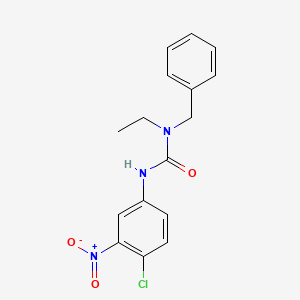 molecular formula C16H16ClN3O3 B4760622 N-benzyl-N'-(4-chloro-3-nitrophenyl)-N-ethylurea 