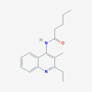 molecular formula C17H22N2O B4760649 N-(2-ethyl-3-methyl-4-quinolinyl)pentanamide 