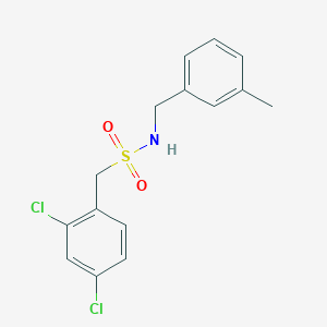 molecular formula C15H15Cl2NO2S B4760660 1-(2,4-dichlorophenyl)-N-(3-methylbenzyl)methanesulfonamide 