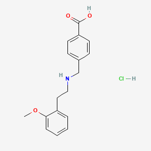 molecular formula C17H20ClNO3 B4760680 4-({[2-(2-methoxyphenyl)ethyl]amino}methyl)benzoic acid hydrochloride 
