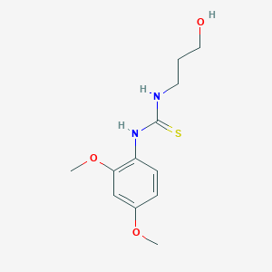 molecular formula C12H18N2O3S B4760701 N-(2,4-dimethoxyphenyl)-N'-(3-hydroxypropyl)thiourea 