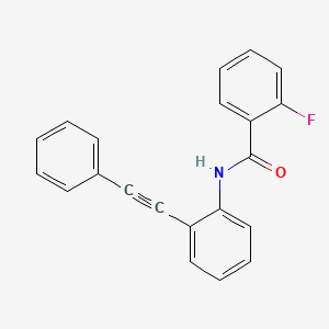 molecular formula C21H14FNO B4760704 2-fluoro-N-[2-(phenylethynyl)phenyl]benzamide 