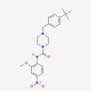 molecular formula C23H30N4O4 B4760715 4-(4-tert-butylbenzyl)-N-(2-methoxy-4-nitrophenyl)-1-piperazinecarboxamide 