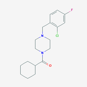 molecular formula C18H24ClFN2O B4760717 1-(2-chloro-4-fluorobenzyl)-4-(cyclohexylcarbonyl)piperazine 
