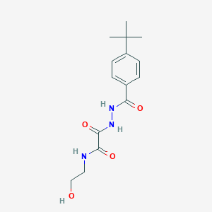 molecular formula C15H21N3O4 B4760720 2-[2-(4-tert-butylbenzoyl)hydrazino]-N-(2-hydroxyethyl)-2-oxoacetamide 