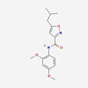 molecular formula C16H20N2O4 B4760739 N-(2,4-dimethoxyphenyl)-5-isobutyl-3-isoxazolecarboxamide 