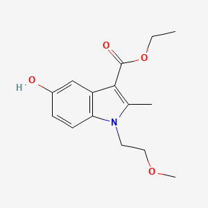 molecular formula C15H19NO4 B4760759 ethyl 5-hydroxy-1-(2-methoxyethyl)-2-methyl-1H-indole-3-carboxylate 