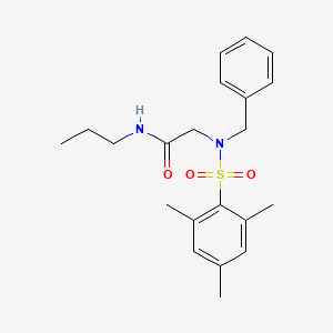molecular formula C21H28N2O3S B4760781 N~2~-benzyl-N~2~-(mesitylsulfonyl)-N~1~-propylglycinamide 