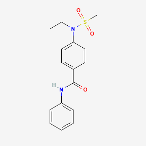 molecular formula C16H18N2O3S B4760825 4-[ethyl(methylsulfonyl)amino]-N-phenylbenzamide 