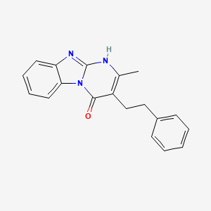 molecular formula C19H17N3O B4760848 2-methyl-3-(2-phenylethyl)pyrimido[1,2-a]benzimidazol-4(1H)-one 
