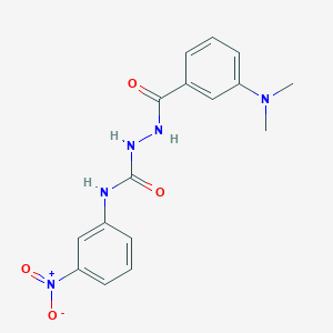molecular formula C16H17N5O4 B4760853 2-[3-(dimethylamino)benzoyl]-N-(3-nitrophenyl)hydrazinecarboxamide 