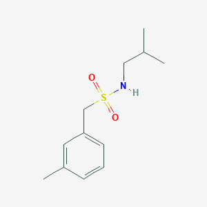molecular formula C12H19NO2S B4760857 N-isobutyl-1-(3-methylphenyl)methanesulfonamide 