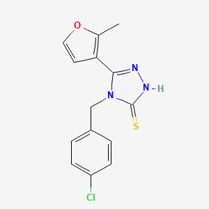 molecular formula C14H12ClN3OS B4760865 4-(4-chlorobenzyl)-5-(2-methyl-3-furyl)-4H-1,2,4-triazole-3-thiol 